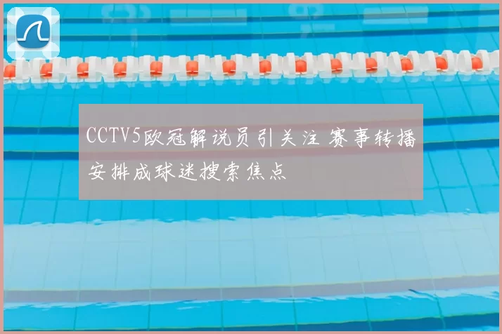 CCTV5欧冠解说员引关注 赛事转播安排成球迷搜索焦点