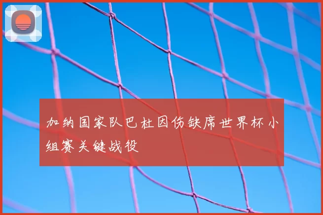 加纳国家队巴杜因伤缺席世界杯小组赛关键战役